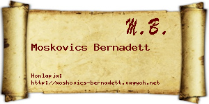 Moskovics Bernadett névjegykártya